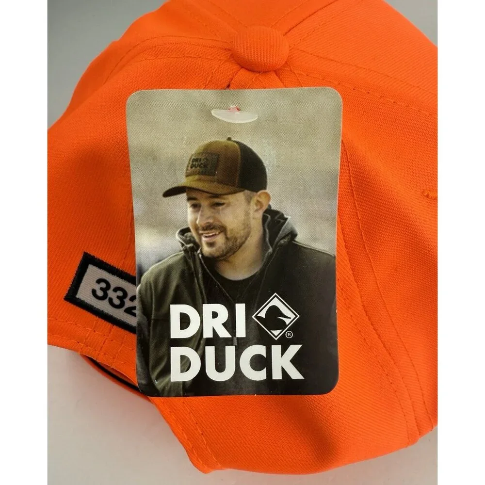 DRI Duck 3D Buck Blaze Hat Orange/Black‎ Low Profile Embroidered 3321 OSFM NWT